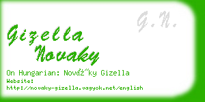 gizella novaky business card